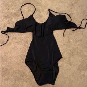 Black VS one piece bathing suit